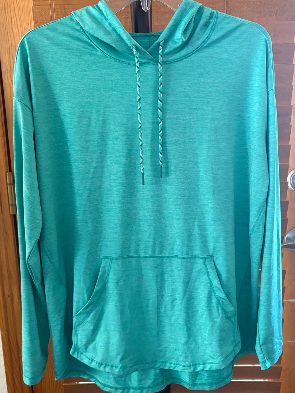 Eddie Bauer Teal Lightweight Hoodie with Front Pocket Ladies S